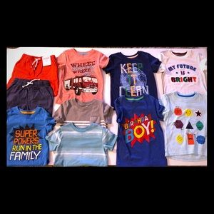 Cat & Jack 3t Boys Short Sleeve Shirts and Shorts
